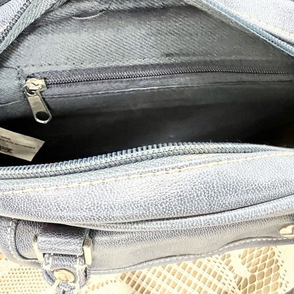 🌊Sky Blue Multi-Pocket Faux Leather Small Purse Handbag - Picture 10 of 10